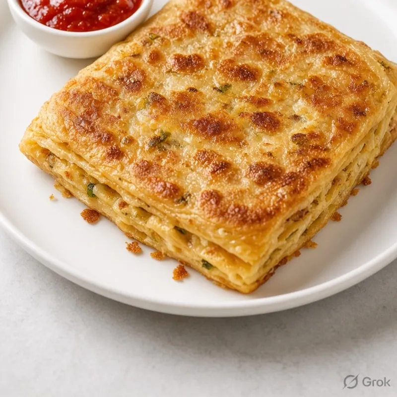 Egg Moglai Porota with Sauce